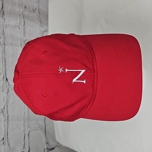 Ahead Baseball Hat Velcro Snap Back Red Mid Fit